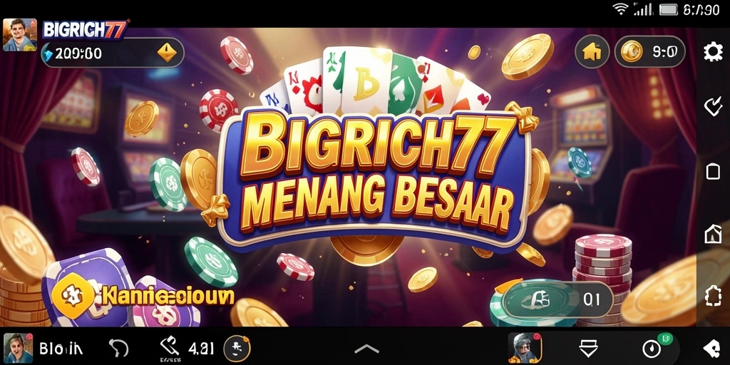 Tampilan menawan dari gameplay Kasino BIGRICH77 yang menegangkan.