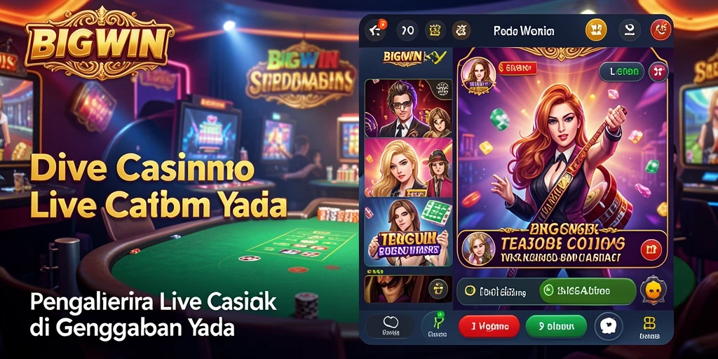 Tampilan gameplay live casino yang mendebarkan di BIGWIN.