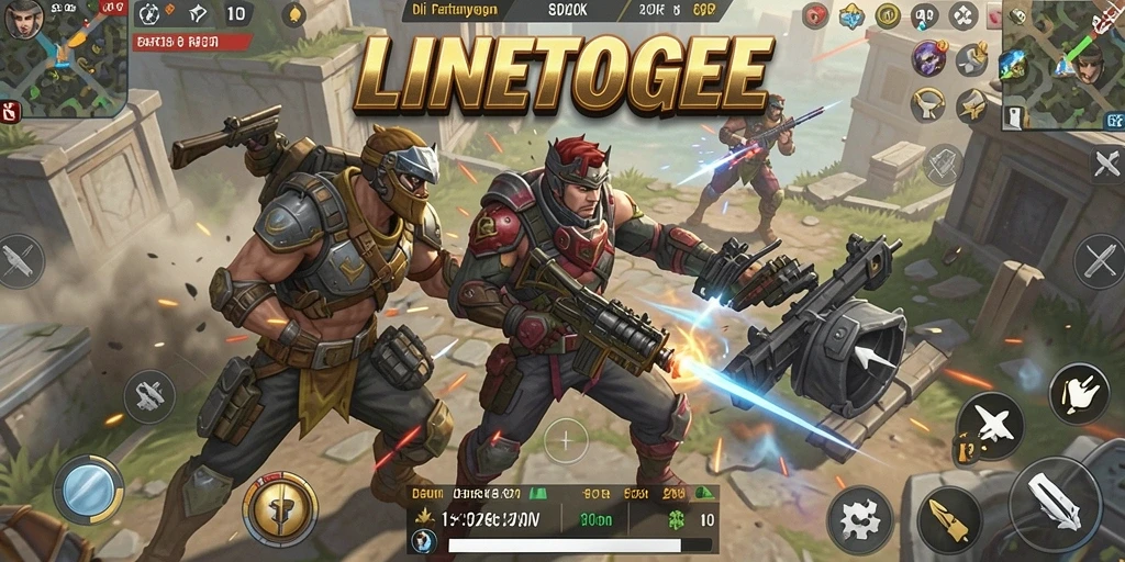 Tampilan seru gameplay <strong>LINETOGEL</strong> dalam pertarungan Battle Royale.