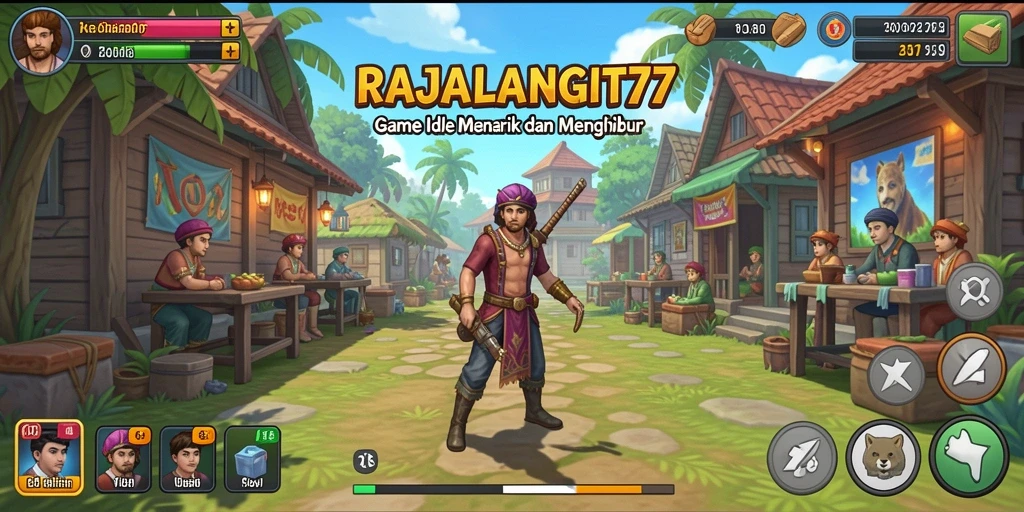 Tampilan gameplay menarik dari RAJALANGIT77 yang menampilkan keseruan Idle.