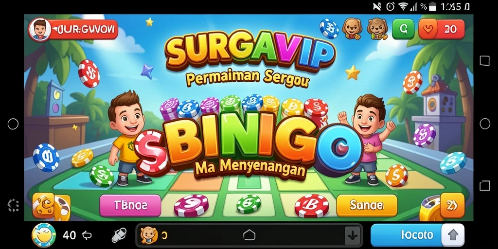 Tampilan gameplay seru di SURGAVIP dengan kartu Bingo yang menarik.