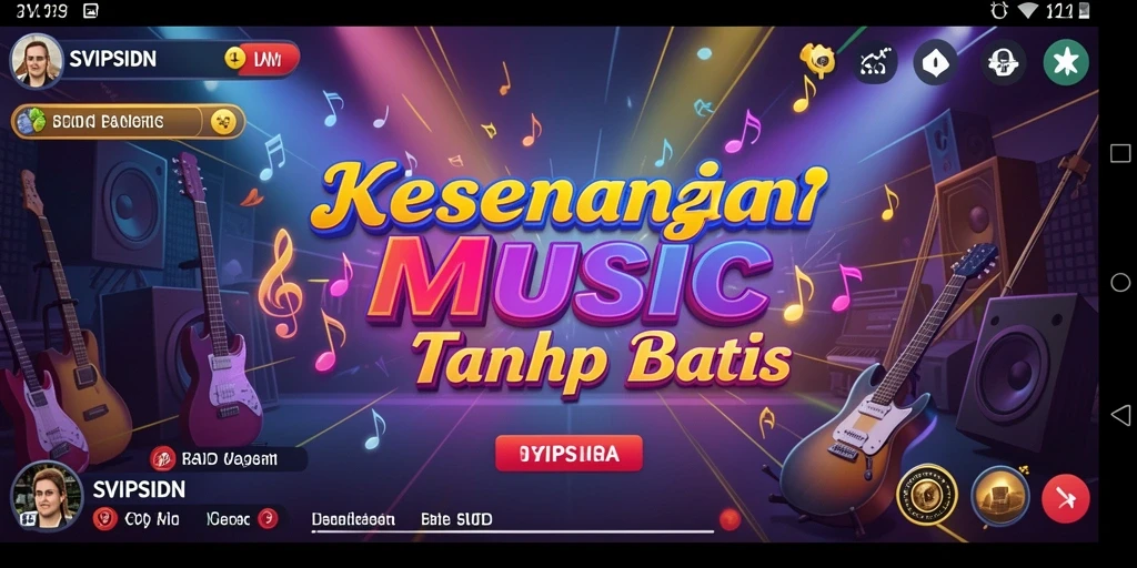 Tampilan permainan musik yang seru dan interaktif.