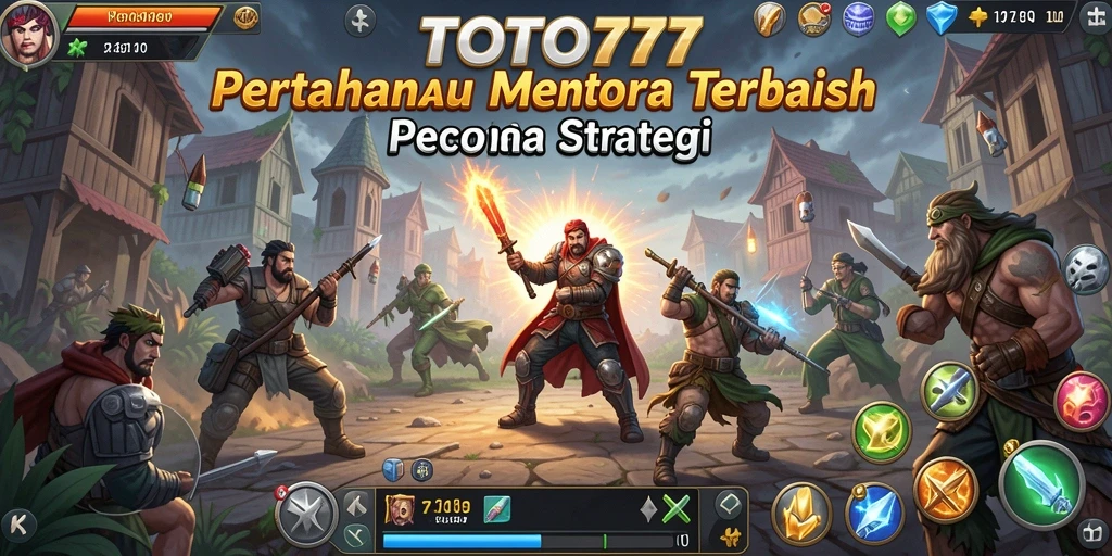 Tampilan gameplay TOTO777 yang memukau dalam misi Tower Defense.